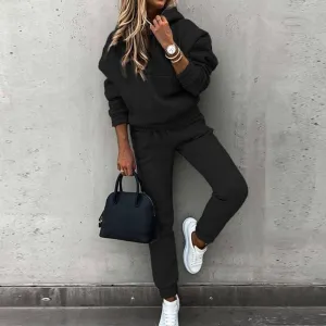 2 Piece Set Tracksuit Hooded Pants Suit
