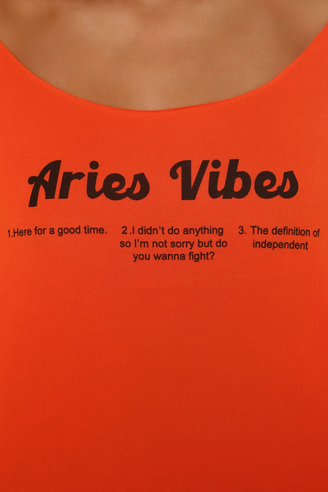 Aries Vibes Off Shoulder Top - Orange