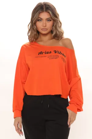 Aries Vibes Off Shoulder Top - Orange