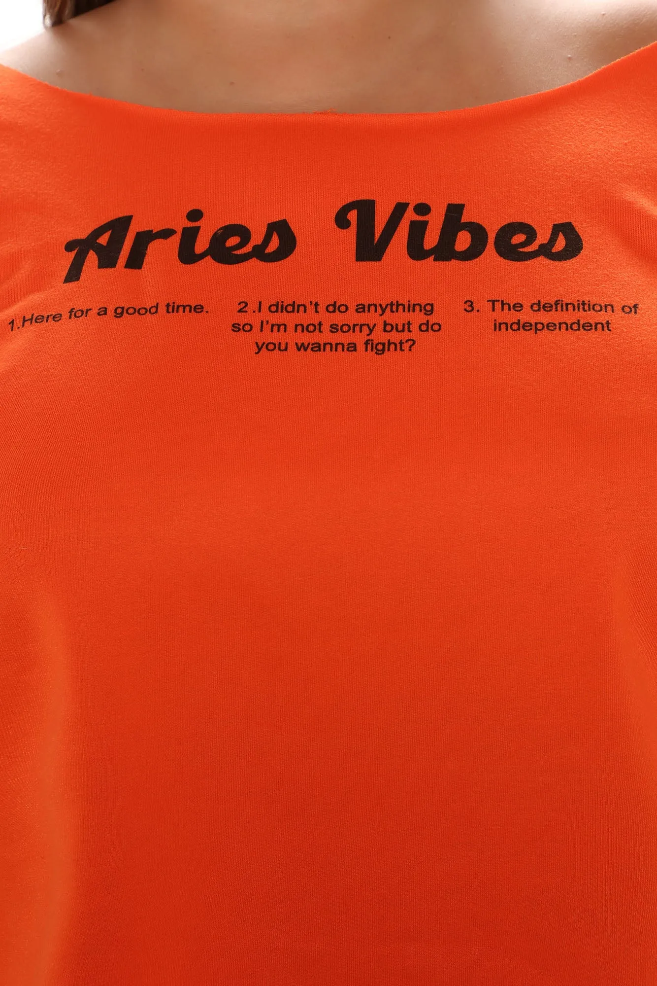 Aries Vibes Off Shoulder Top - Orange