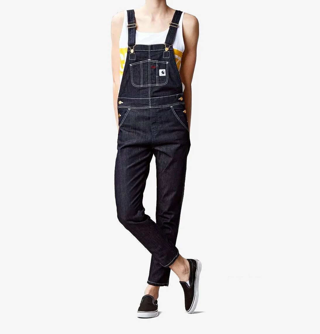 Carhartt WIP Women's W' Bib Overalls – Blue (Rinsed)