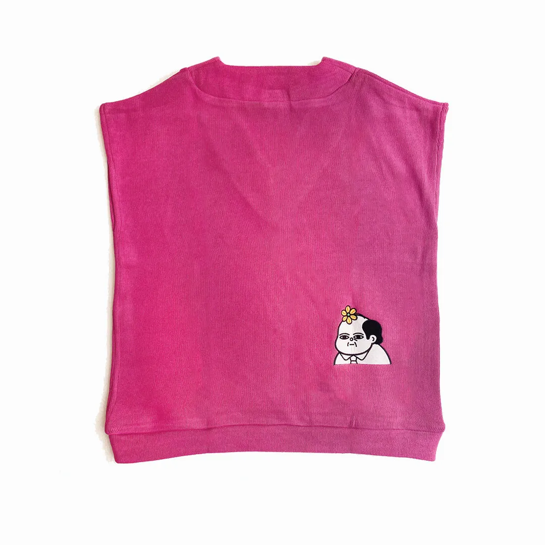 Comforting Faces Vest Pink