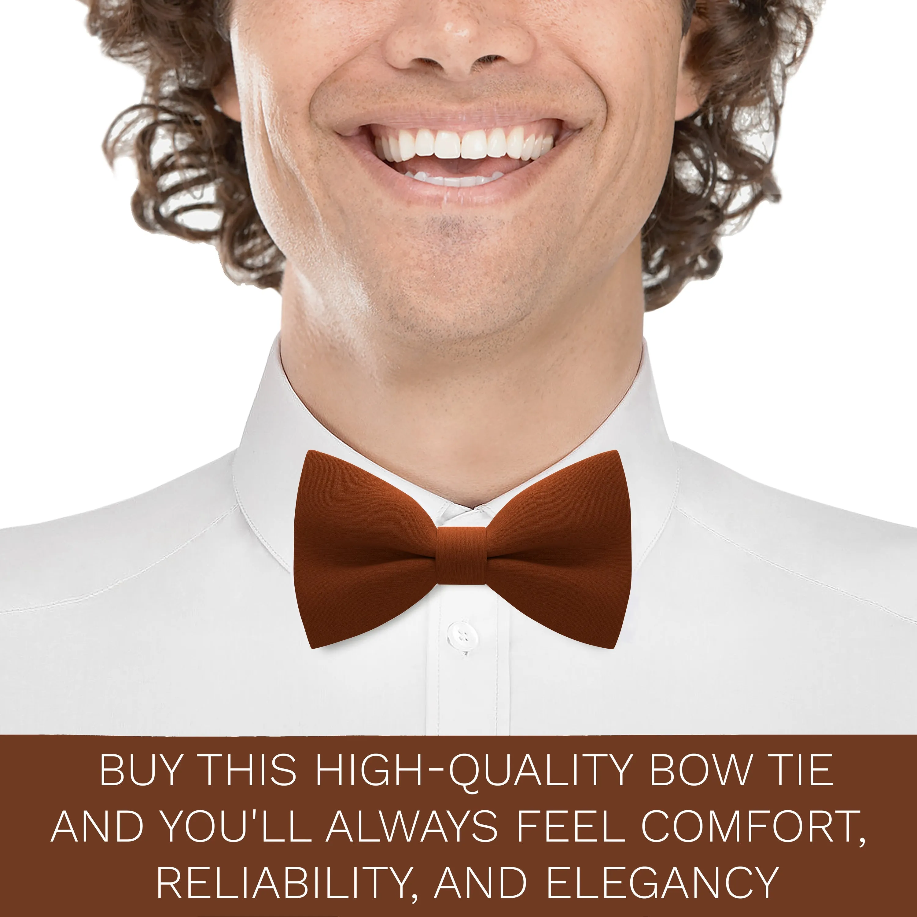 Crape Rust Bow Tie