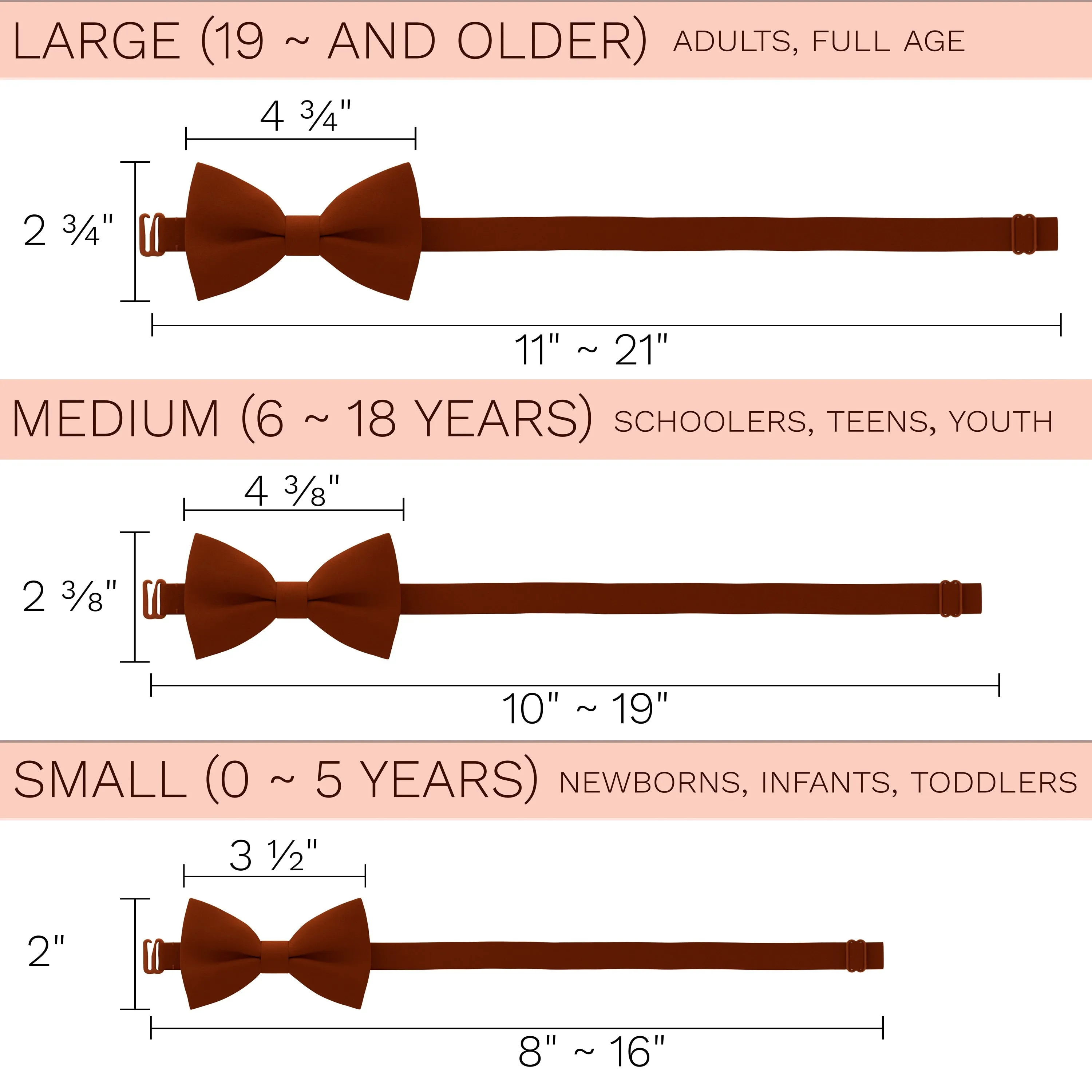 Crape Rust Bow Tie