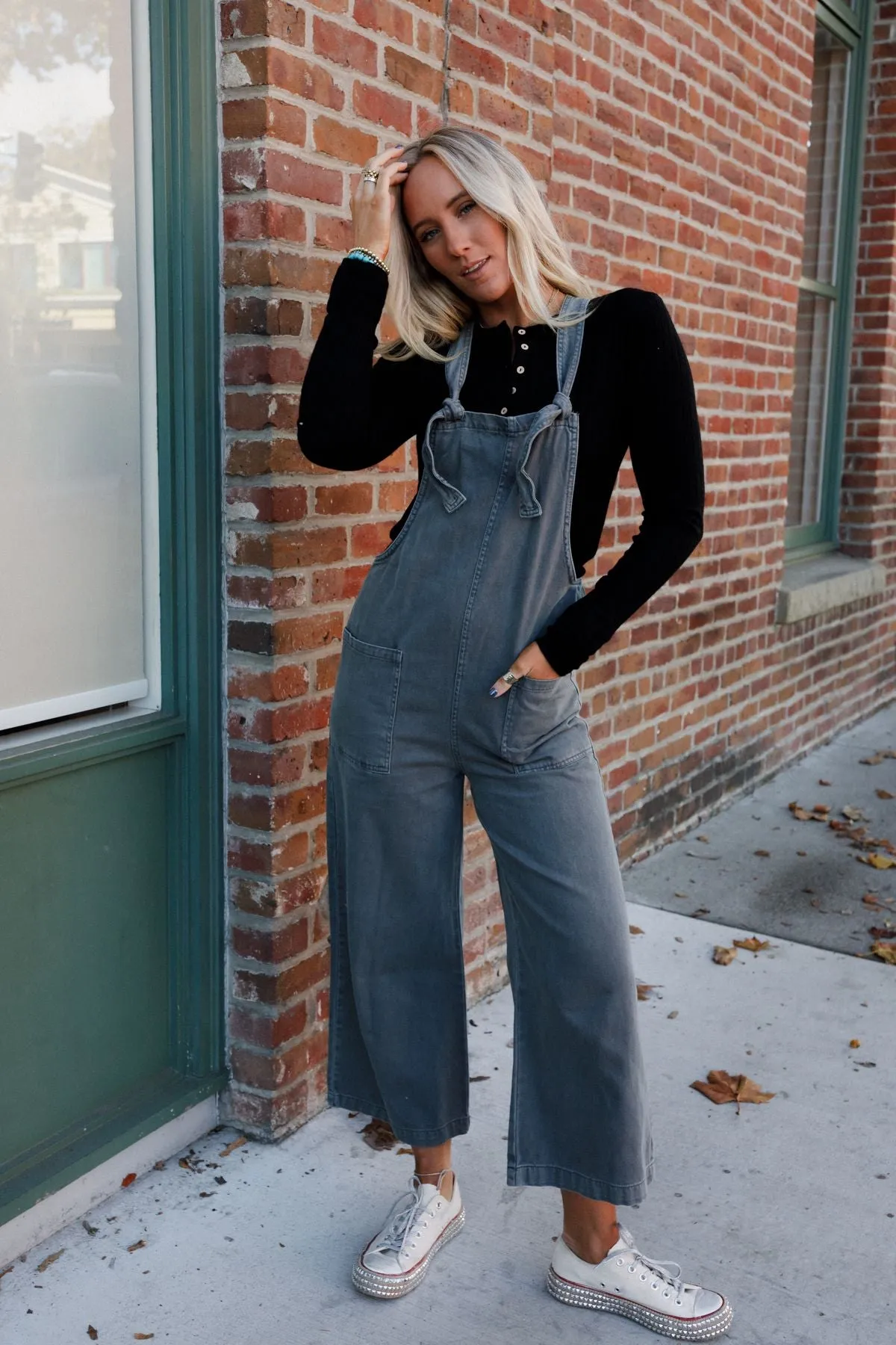 Elliot Knotted Overalls - Ash