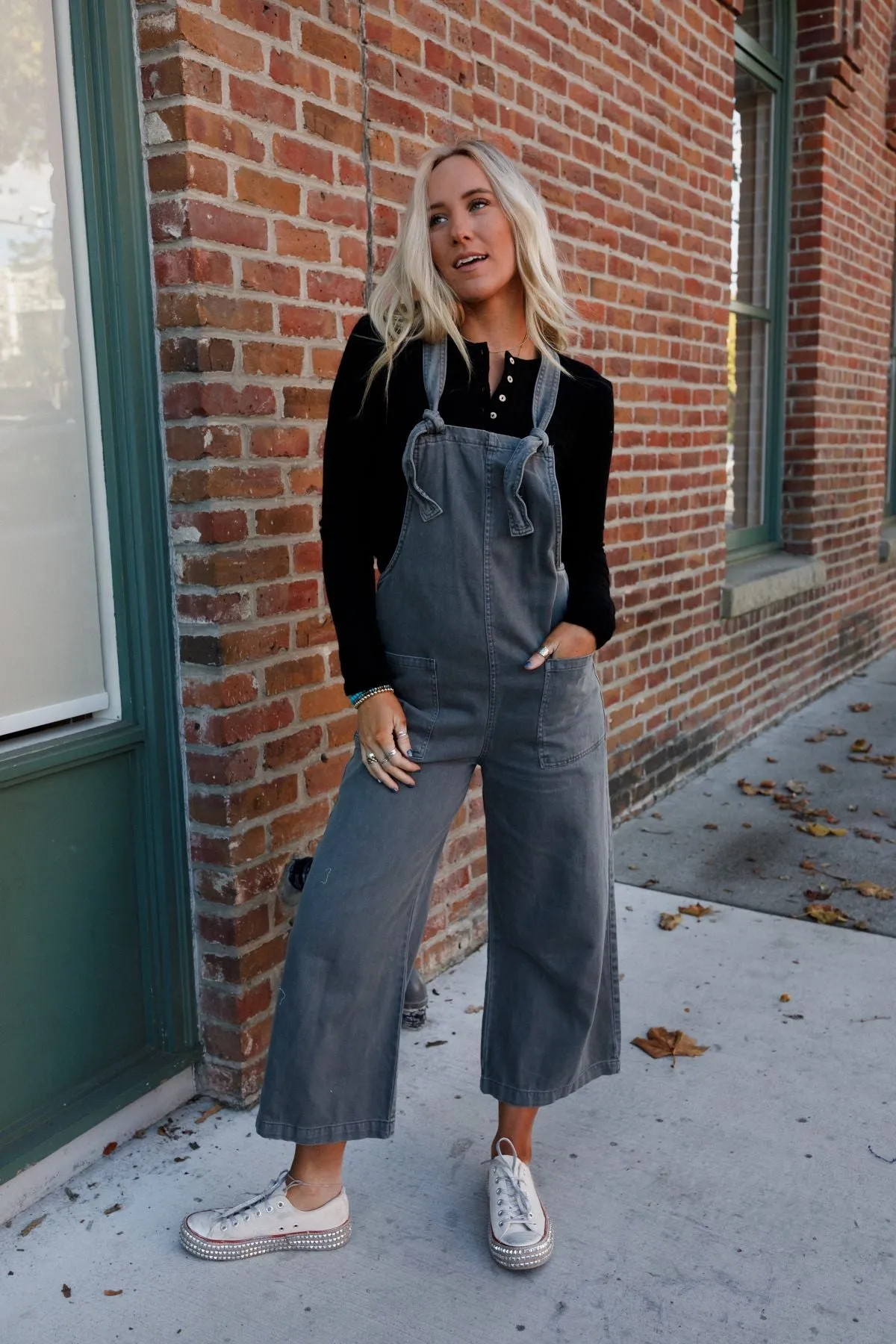 Elliot Knotted Overalls - Ash