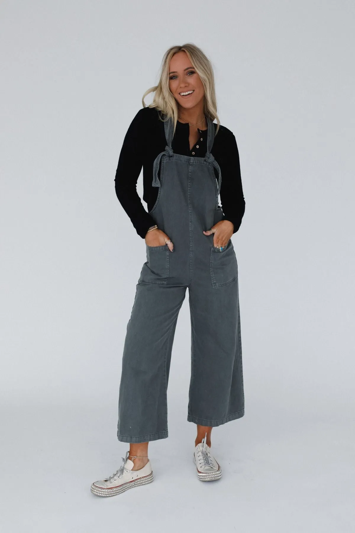 Elliot Knotted Overalls - Ash