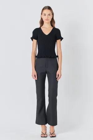 Endless Rose - Lettuce Edge Knit Top