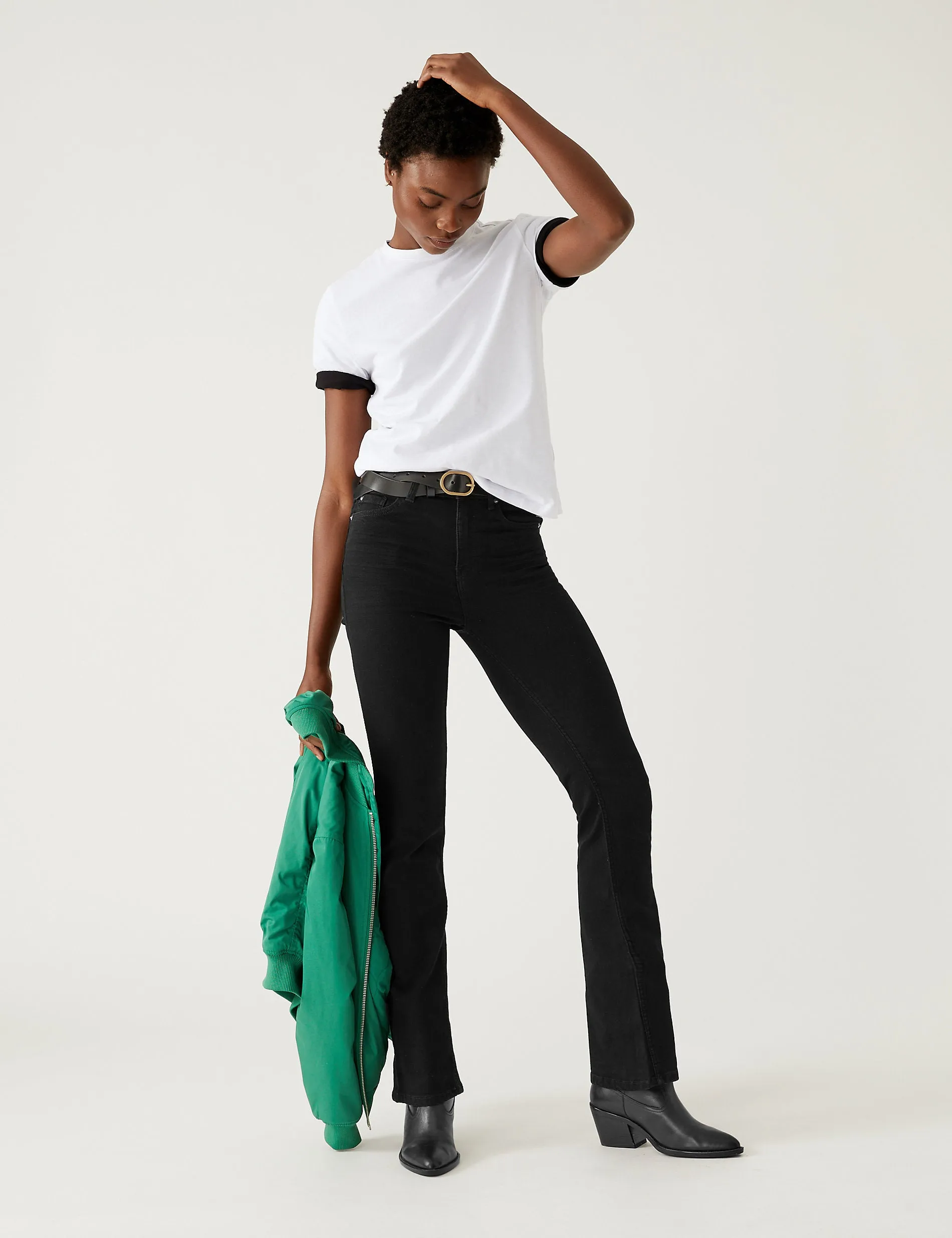 Eva Bootcut Jeans Marks & Spencer, black mix