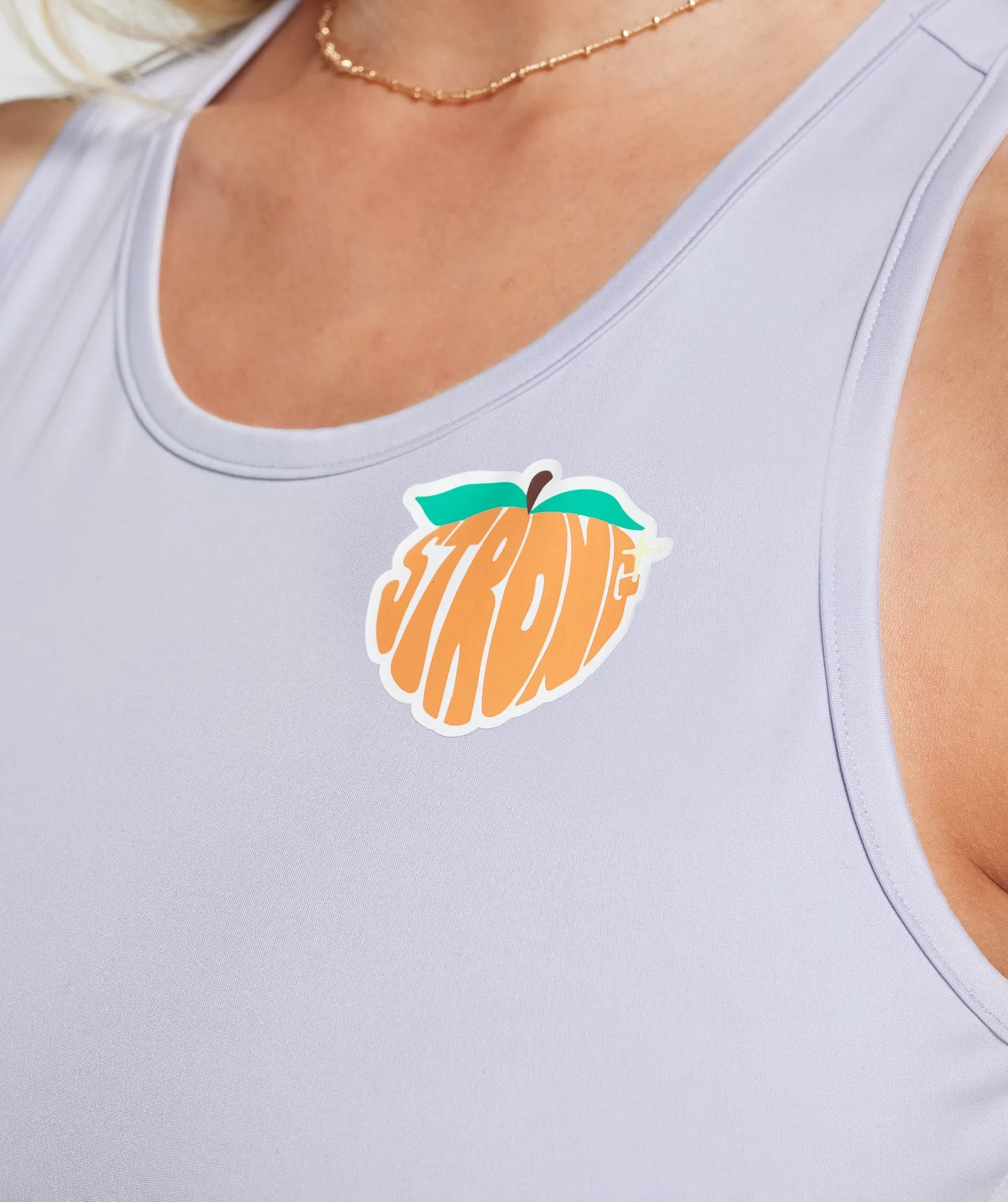 Gymshark Strong Peach Crop Tank - Moon Purple