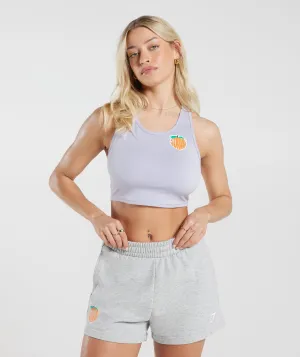 Gymshark Strong Peach Crop Tank - Moon Purple
