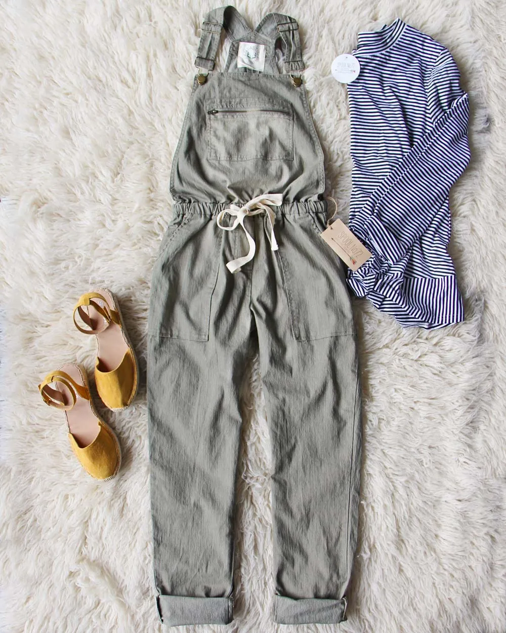 Heirloom Overalls in Olive