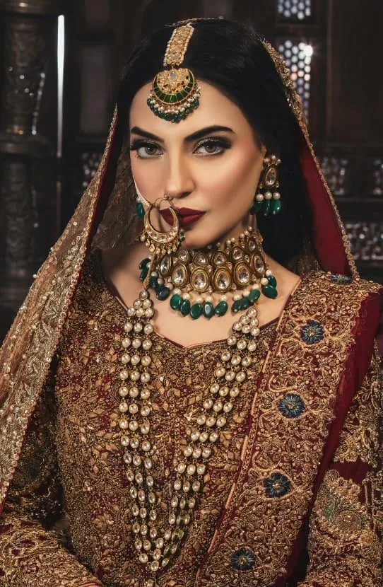 HSY Signature Bridal Ensemble with Handcrafted Gold Embroidery