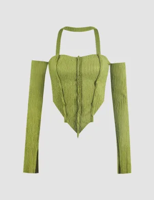 Irregular Halter Off Shoulder Top