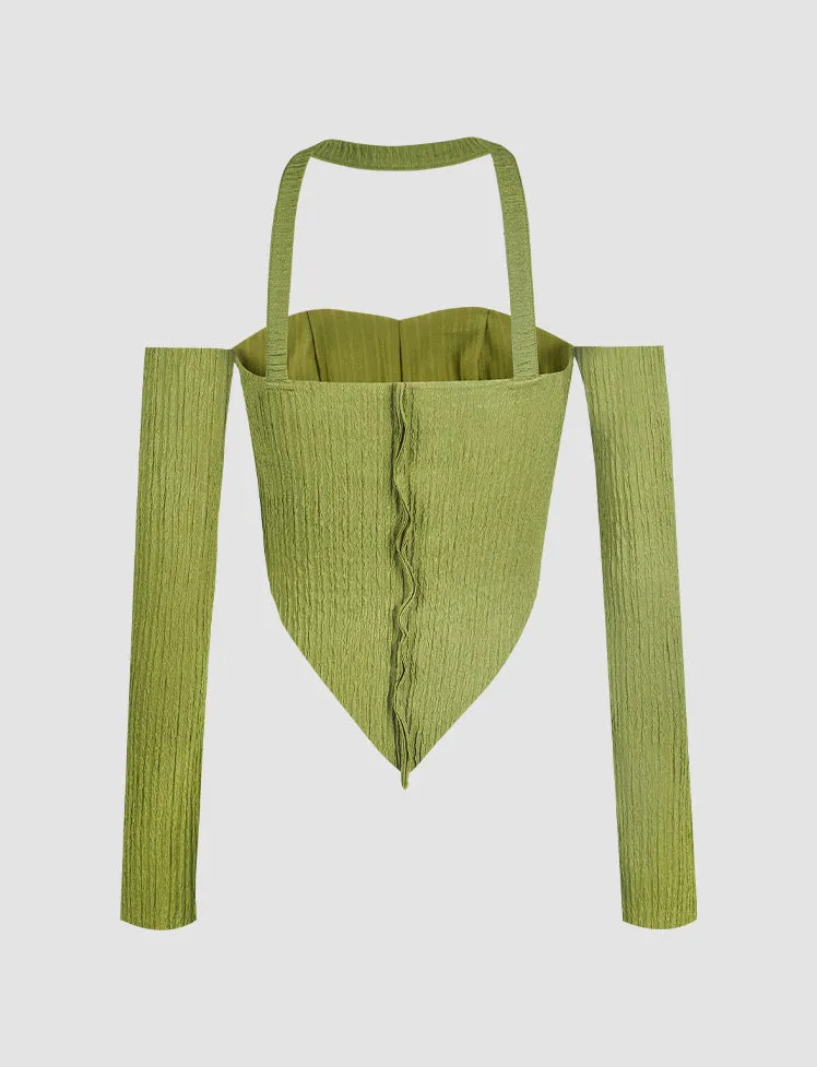 Irregular Halter Off Shoulder Top
