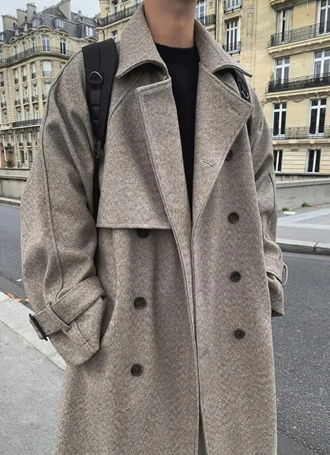 [Korean Style] Dane Woolen Double Long Coats
