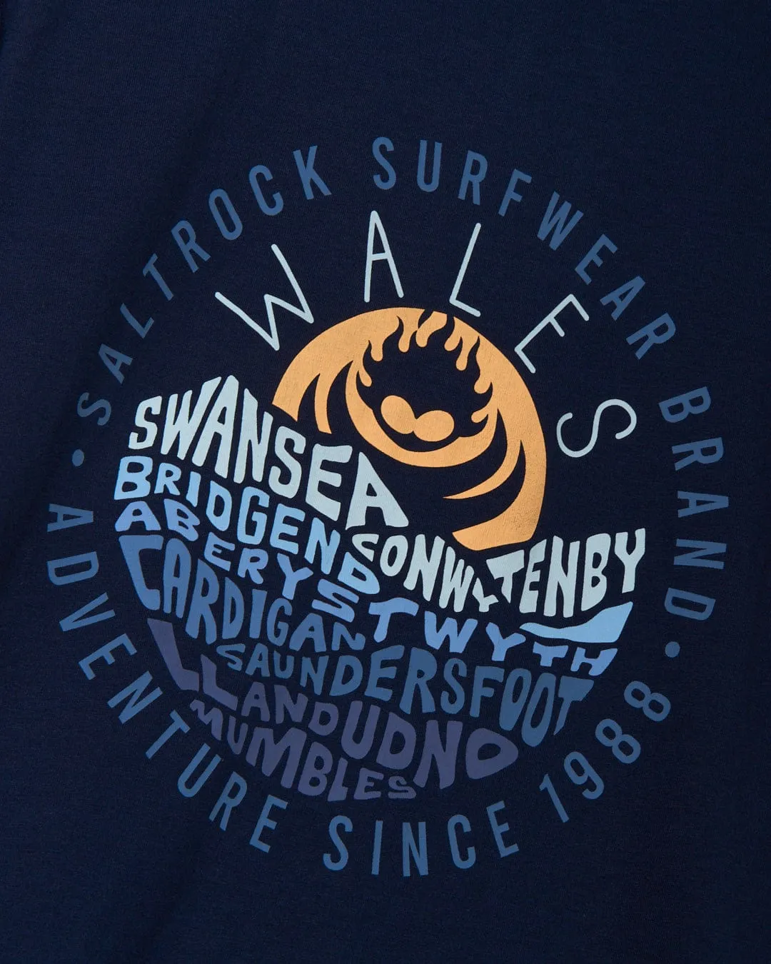 Layers Wales - Mens Short Sleeve T-Shirt - Blue