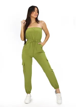 LPJS900 Olive Jumpsuit de Mujer