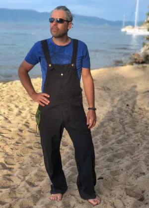 Men's OverAlls - Black Stretch Canvas