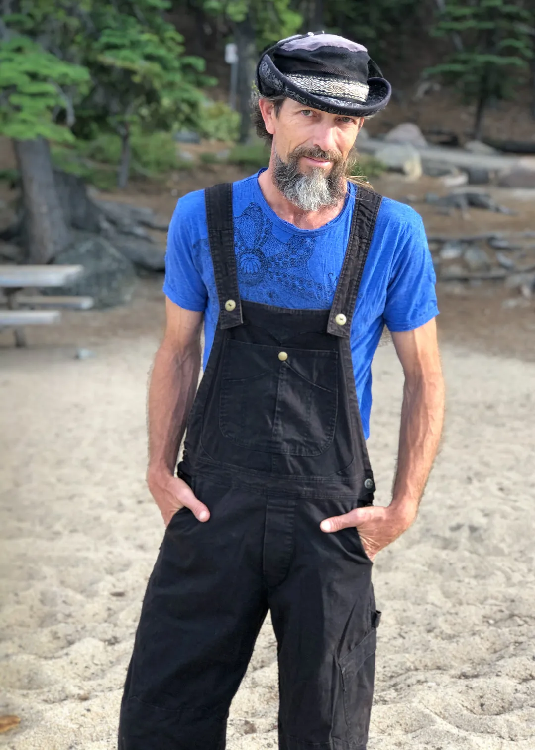 Men's OverAlls - Black Stretch Canvas