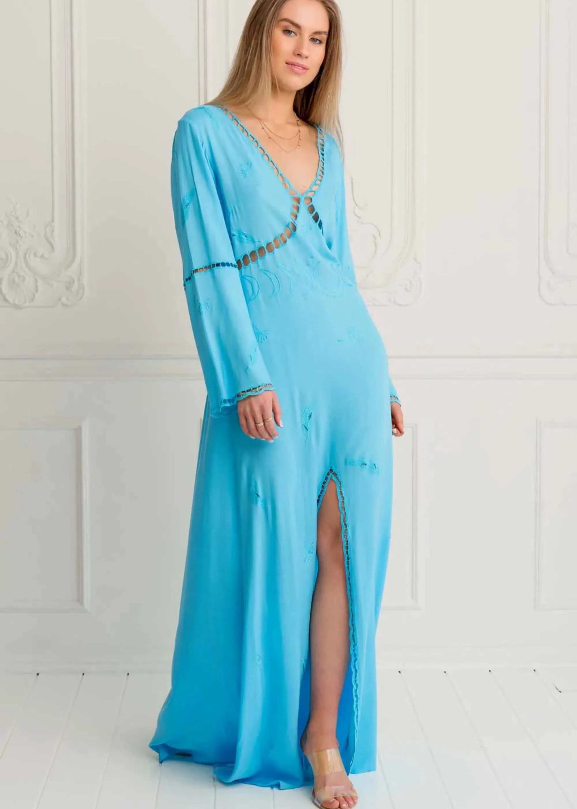 Mykonos Maxi Embroidered Dress