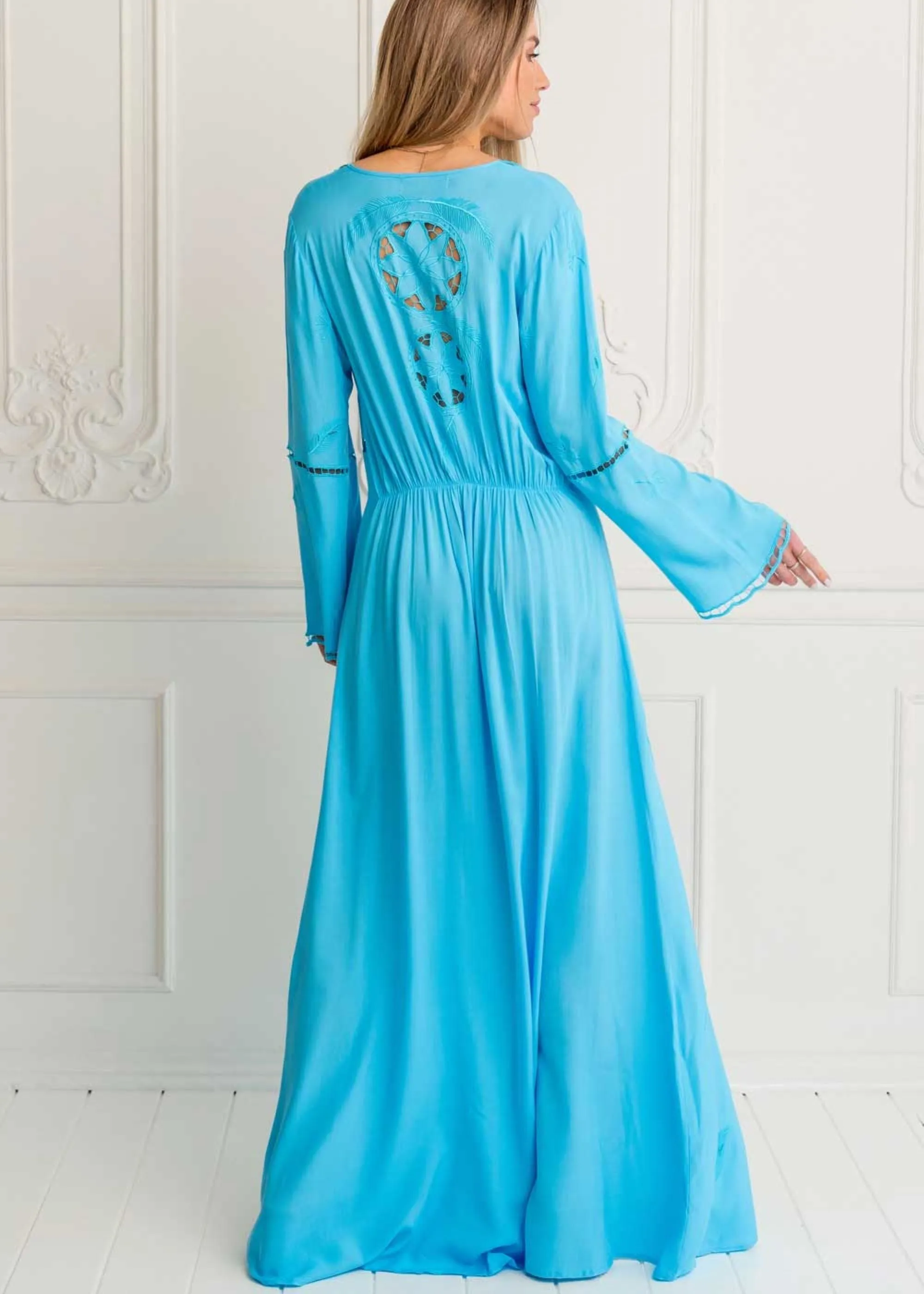 Mykonos Maxi Embroidered Dress