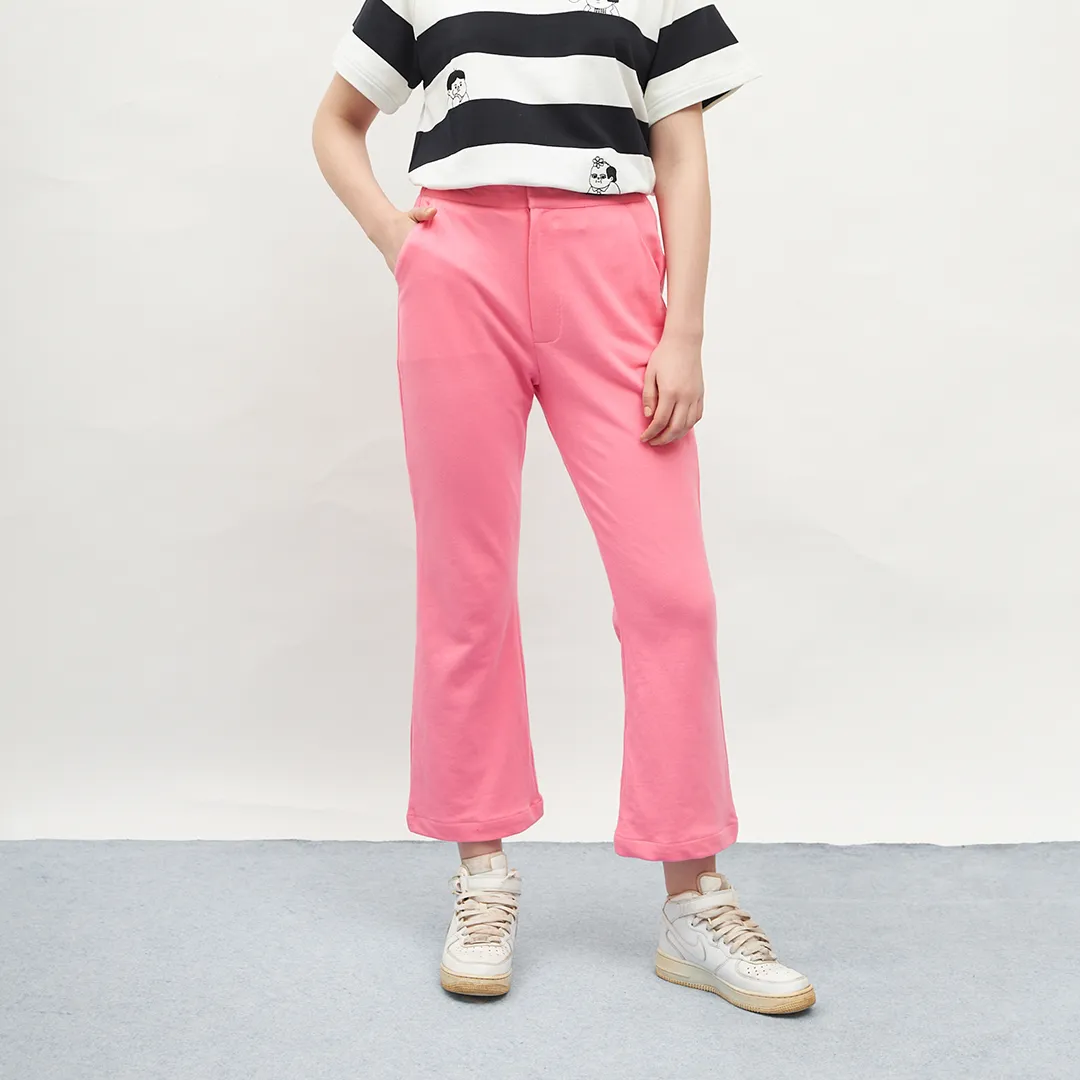 Neon Bell Bottom Trousers Pink