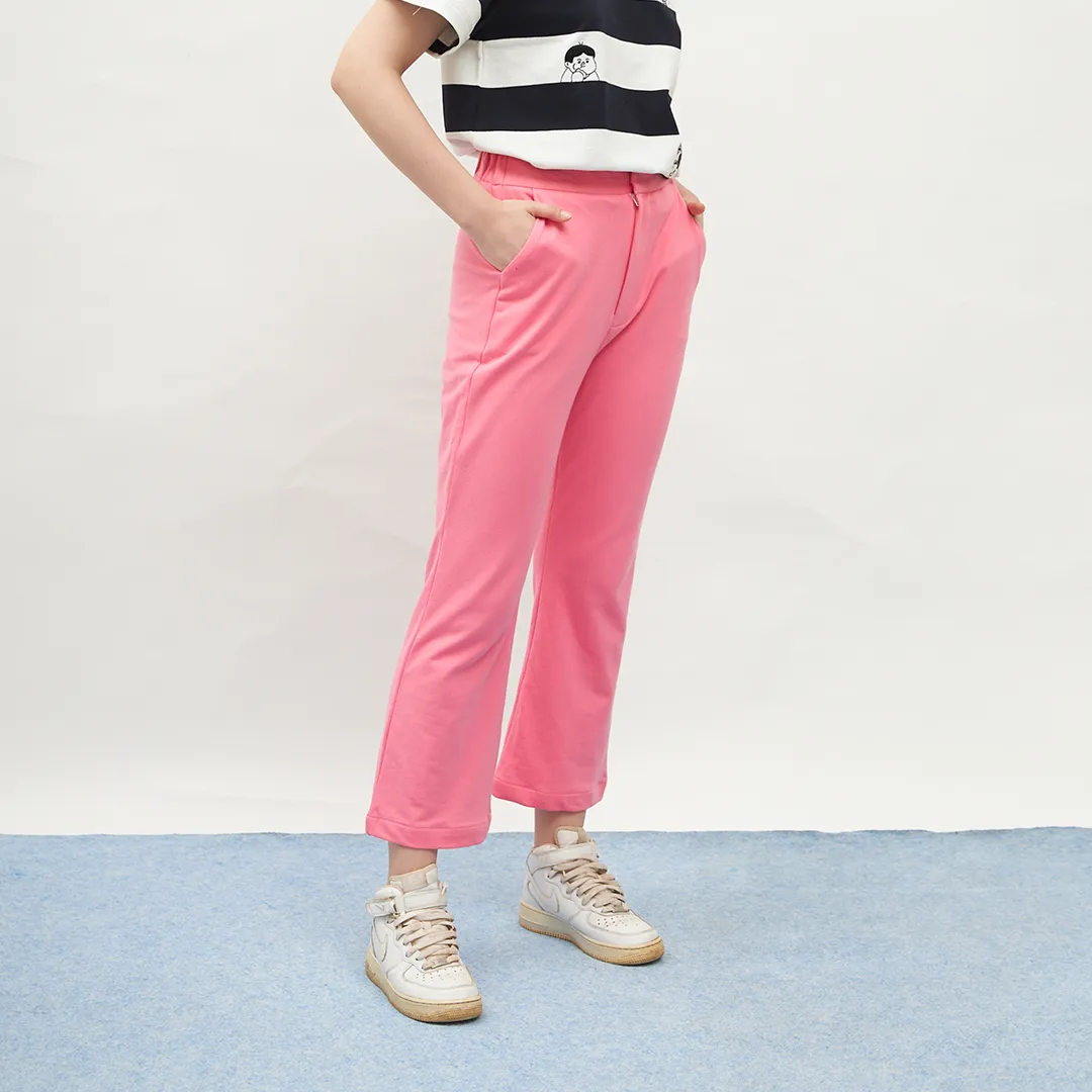 Neon Bell Bottom Trousers Pink