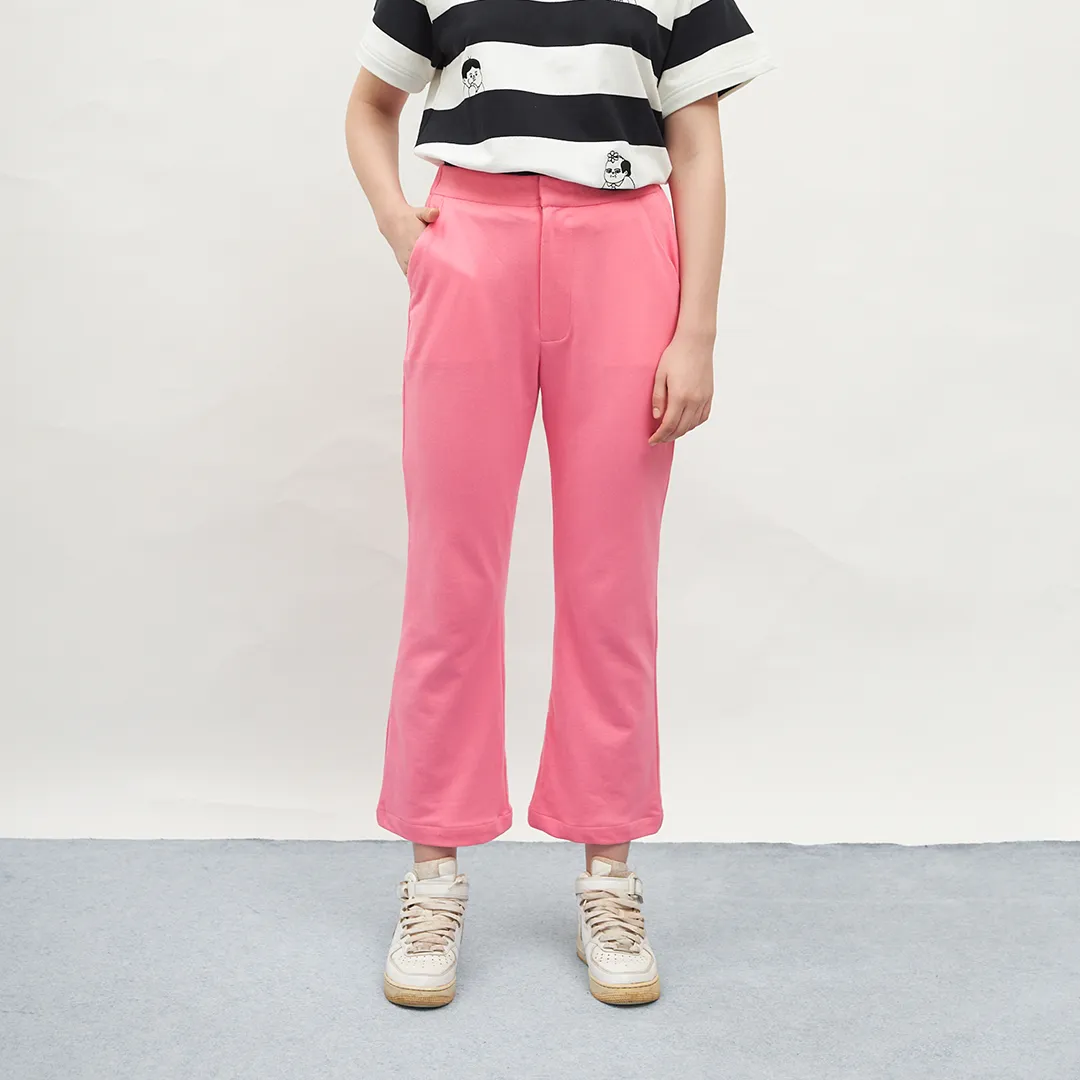Neon Bell Bottom Trousers Pink