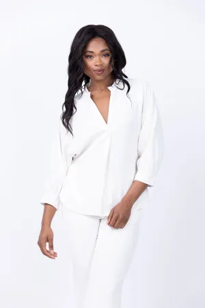 Nic   Zoe Breezy Cinch Top in Classic Cream