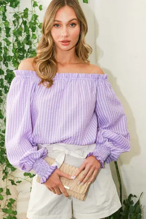 Pinstripe Off Shoulder W