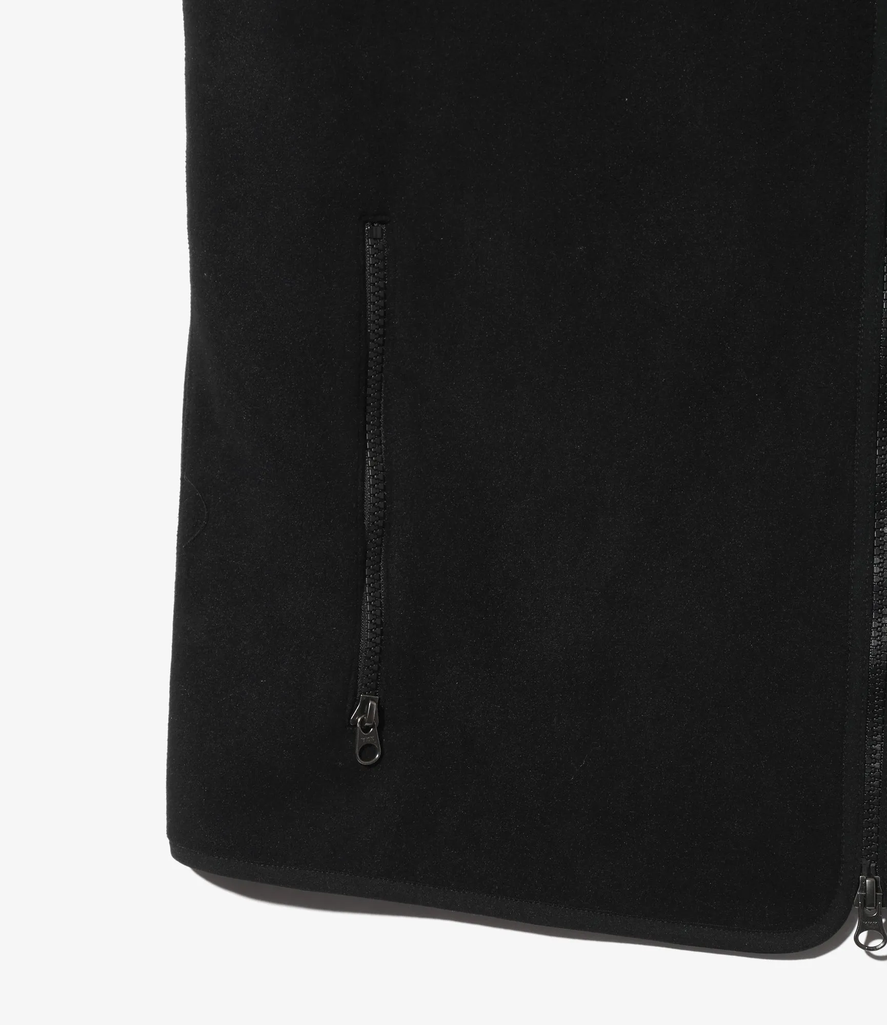 Piping Vest – Black Poly Fleece