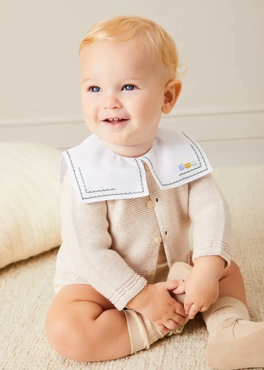 Plain Bloomers With Braces in White (6mths-2yrs)