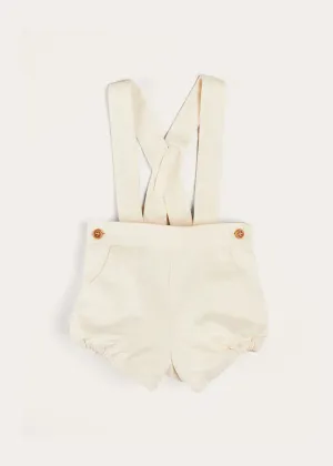 Plain Bloomers With Braces in White (6mths-2yrs)