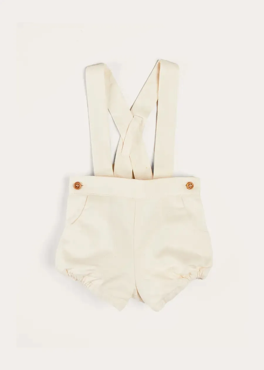Plain Bloomers With Braces in White (6mths-2yrs)