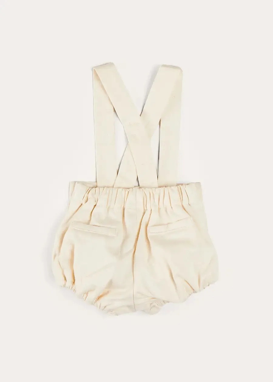 Plain Bloomers With Braces in White (6mths-2yrs)