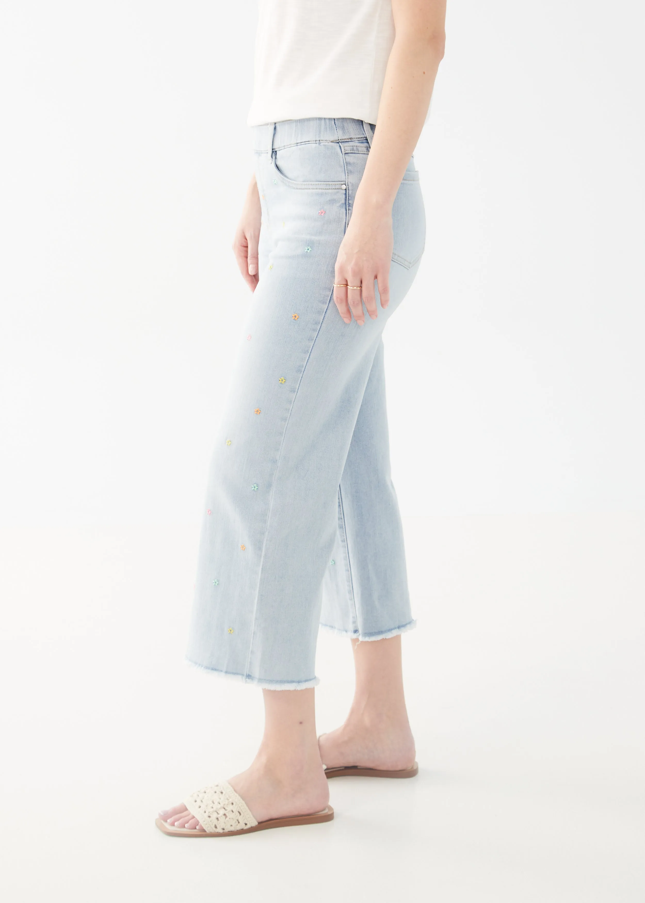 Pull-On Wide Crop Pants
