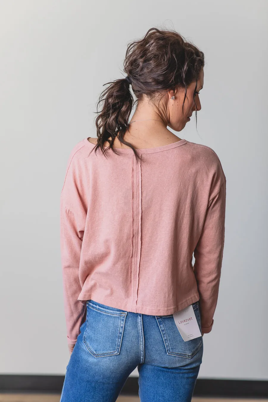 Raw Edge Cropped Top