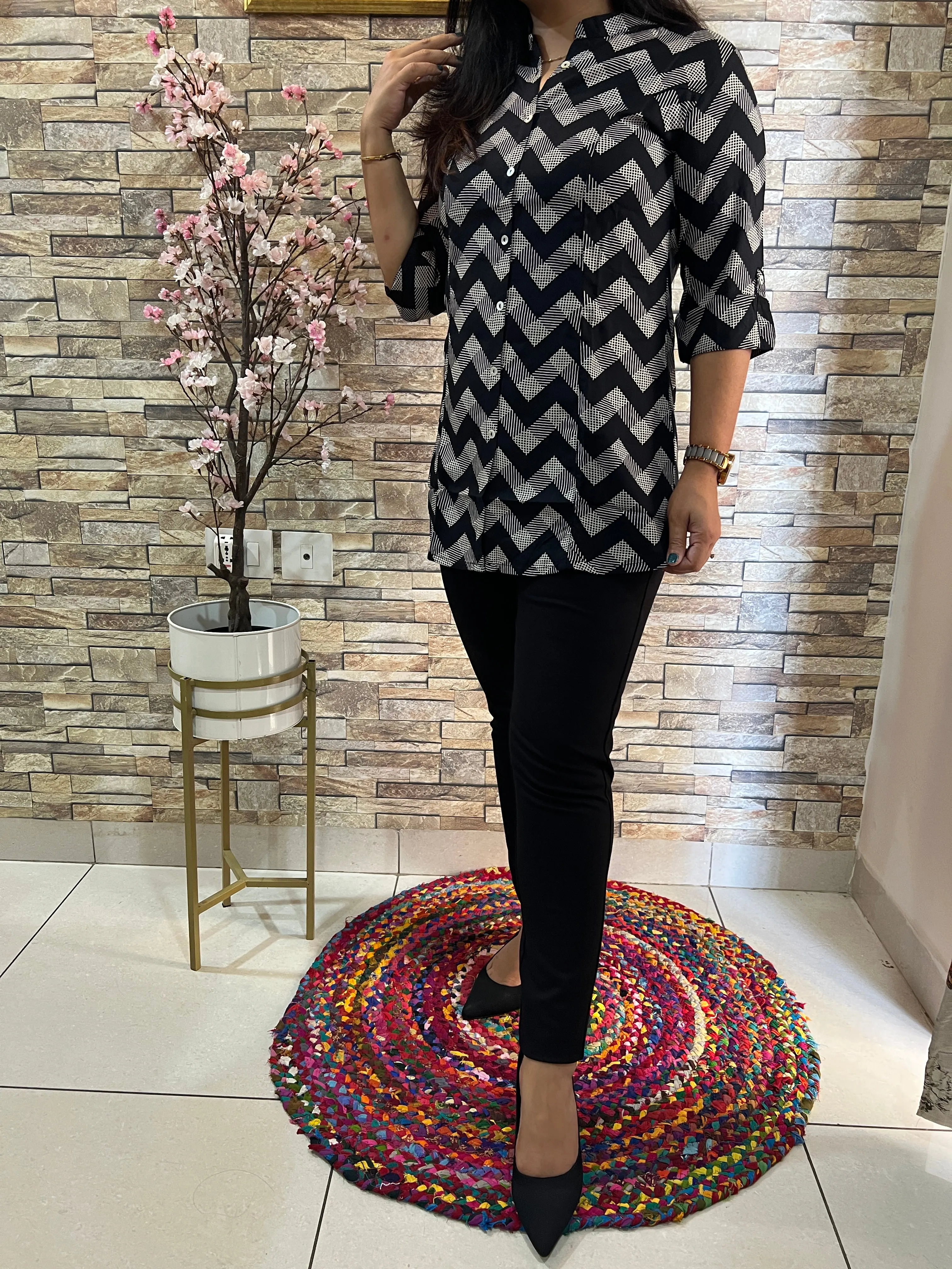 Rayon Casual Short Top