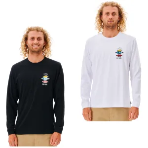 Rip Curl Mens Search Icon Long Sleeve Crew Neck T-Shirt