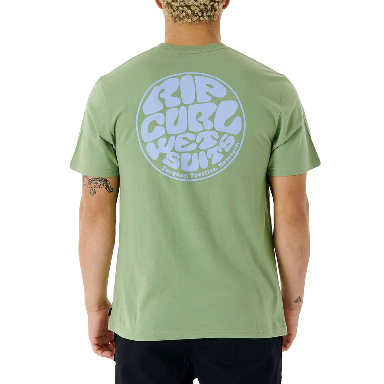 Rip Curl Mens Wetsuit Icon Crew Neck Cotton T-Shirt