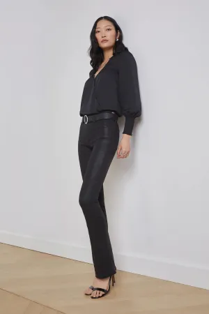 Selma Coated Bootcut Jean Noir