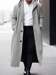 Solid Color Fashion Hooded  Coat