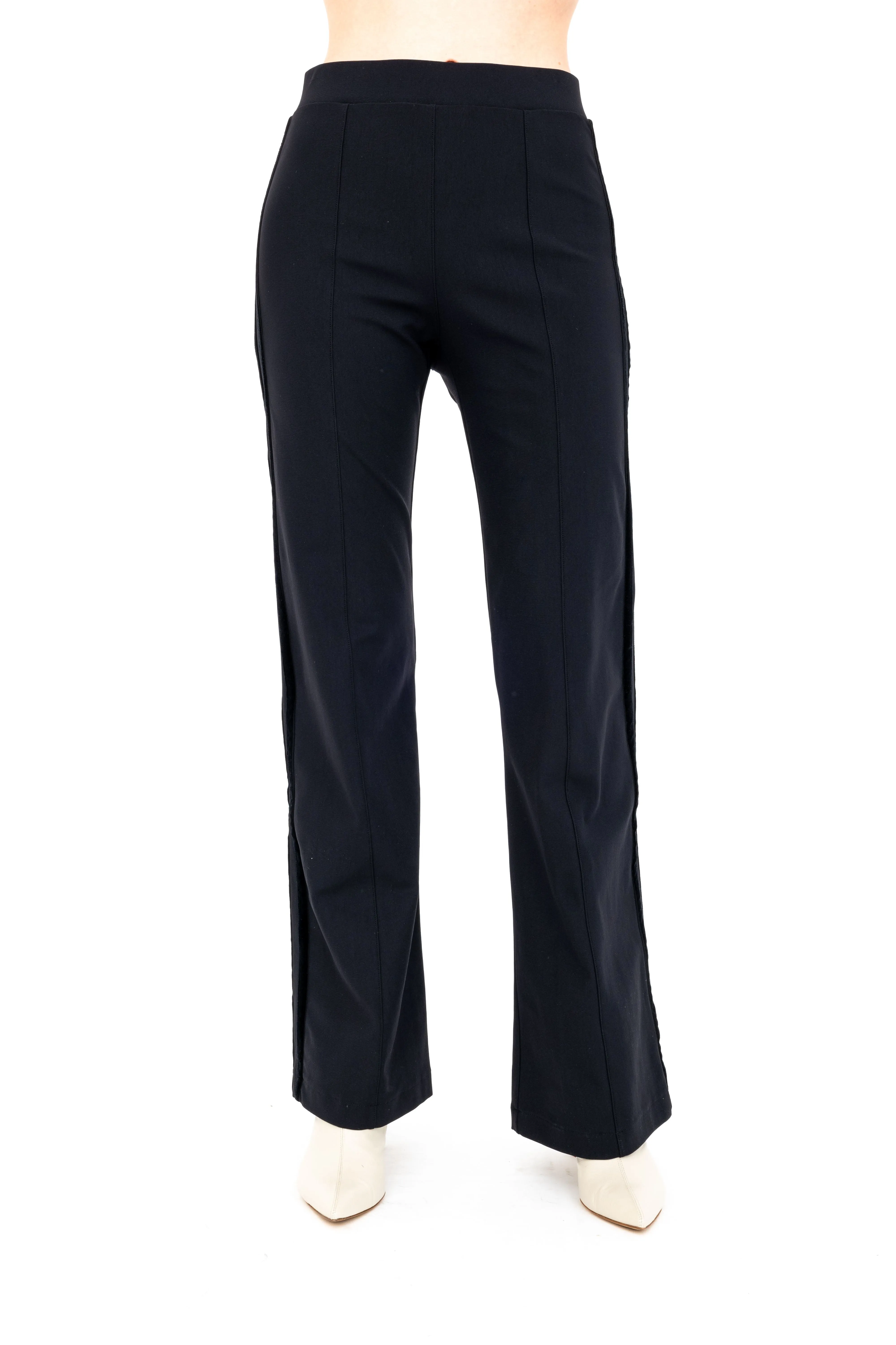 Tech Stretch Flare Pants with Side Velvet Stripes - ARDEN H24